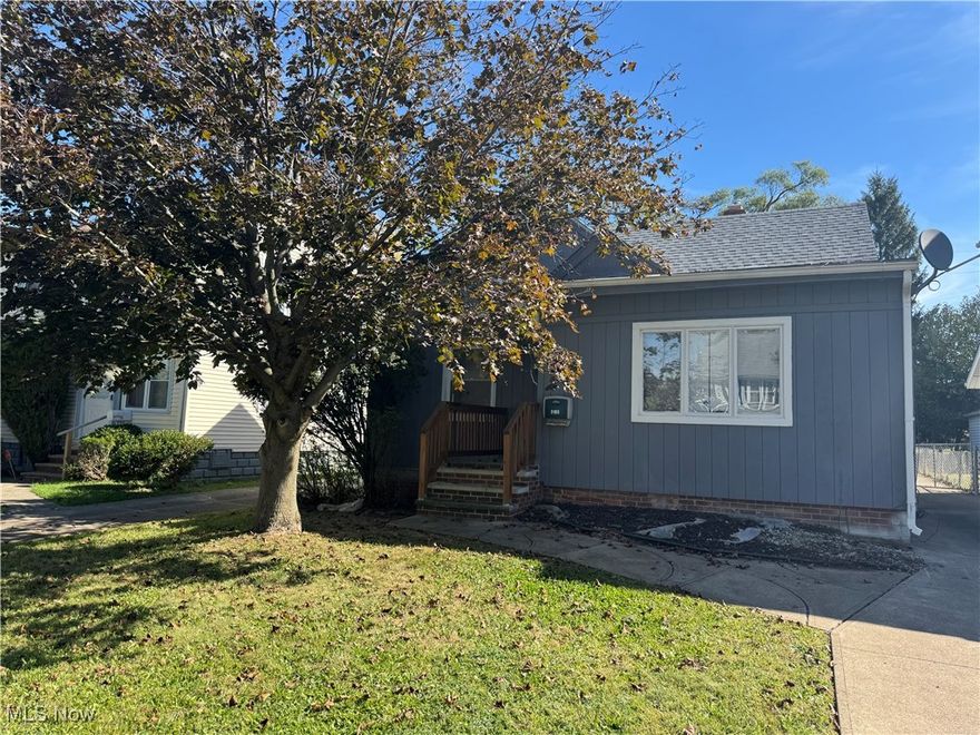 Welcome home to this Maple Heights Cape cod. This home balances charm with modern comfort. The first floor features a large front bonus room that flows into the bright living room with original hardwood floors.  The dining room flows into the updated kitchen which is ready for entertaining.  Two bedrooms and full bathroom round out the first floor.   The second floor is a large bedroom with built in storage.  The partially finished basement would be a great man cave or an additional family room.  The back yard is completely
 fenced in and has a large deck on the back of the house.  Oversized 2 car garage completes this home
Home is POS complaint