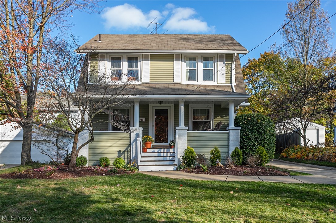 Fantastic Cuyahoga Falls Colonial. This home features beautiful original hardwood floors that have been professionally refinished. The large family rooms offers great space for gathering with family and friends with a charming fireplace and built-ins. Also on the first floor is a large dining space and updated eat-in kitchen. Upstairs offers 3 good sized bedrooms and over sized full bath. The finished lower level includes a laundry room, rec room, office/ guest room and a 1/2 bath. The deck off of the kitchen is perfect for grilling out and entertaining. Other updates include: new insulation, water tank, newer windows and doors. Call for your private showing today, this home won't last!