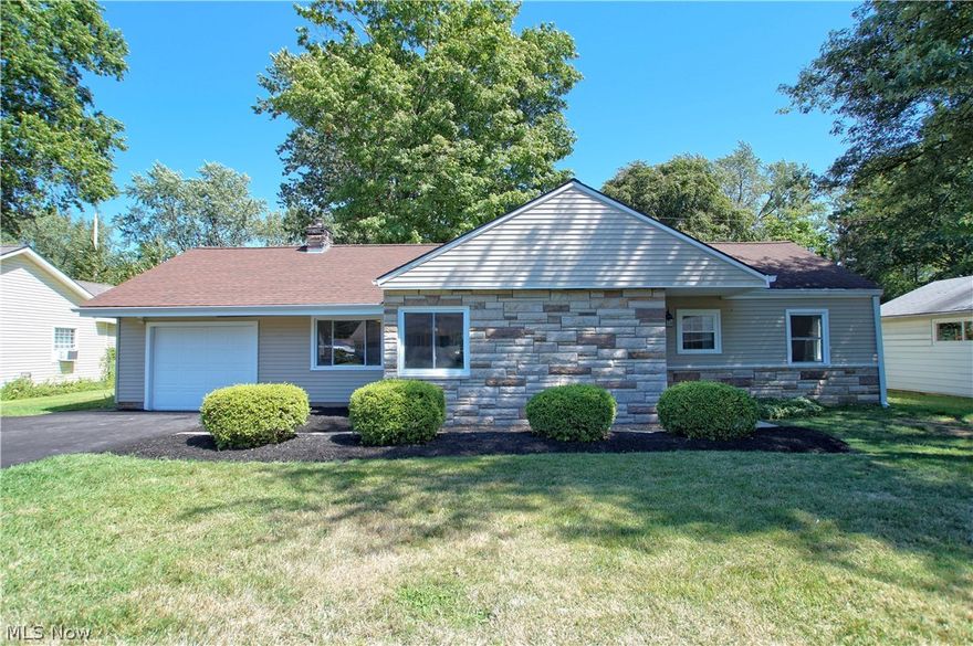 Completely remodeled 3 bedroom, 2 full bath, redesigned open floor plan, single story living located in desirable Mentor is a must see! Some upgrades include new siding and doors, luxury vinyl floors, new stainless steel appliances, new kitchen cabinets with granite countertops, neutral paint throughout, new a/c, new furnace, new hot water tank, all new electrical, new on-site Amish-built pergola, new landscaping and a new en-suite full master bathroom. This move-in ready home won’t last long! Make your appointment TODAY!