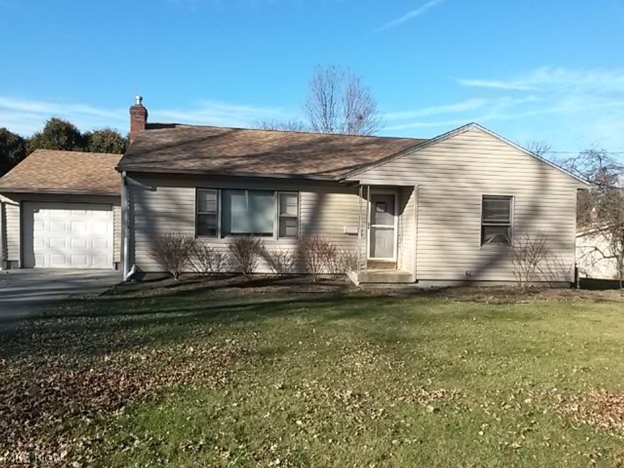 Three bedroom ranch large corner lot.  Living room, dining room  and kitchen.  Home has great deck and space for above ground pool.  Previous owner started plumbing in basement for second bath.  Home has great layout and tremendous potential.  Don't wait this home won't last long.