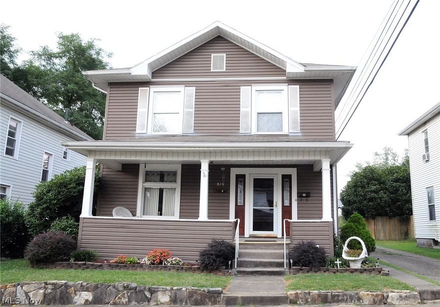 Great curb appeal for this lovely 2 story conventional style home!   This 3 BR, 1 1/2 Bath has an inviting covered front porch, 1 car detached garage, level yard and nice landscaping.  3 bedrooms & a large bath on the 2nd floor.  A spacious dining room that is open to the kitchen, with a lovely living room & foyer.  All woodwork is original oak and in  beautiful condition,  FYI there is a paneled wall in the living room and behind the paneling in an arched doorway that could easy be exposed again.  Convenient 1st floor laundry.    ALL Appliances stay. SELLERS MAY BE OPEN TO SOME IMPROVEMENTS THAT WOULD BE NECESSARY TO PASS GOVERNMENT FINANCING, DEPENDING ON OFFERS.