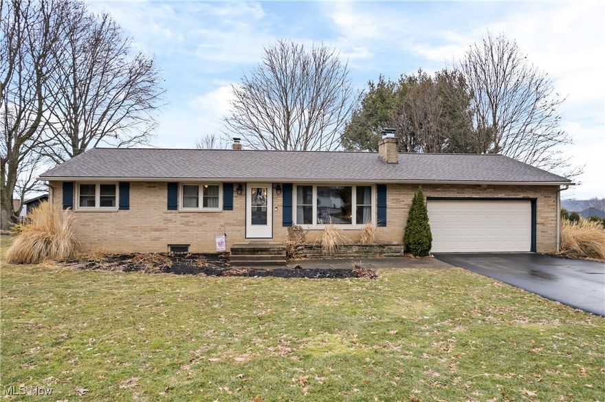 Don't miss this charming brick ranch in Jackson Township! This home has great curb appeal with a recently replaced asphalt driveway (2021), new shutters (2022) and a new storm door (2022). Upon entering the home you will be welcomed with new laminate flooring (2019) and new carpeting (2018). A cozy wood-burning fireplace is perfect for the remaining wintry nights. The kitchen has been updated with new countertops, sink, and painted cabinets (2018). The upstairs bathroom has been remodeled in 2017 and finished with new vinyl flooring in 2025. The basement has been just recently finished with drywall to allow more space for entertaining, complete with fresh paint and 5 newly-installed doors. The sump pump has been replaced in 2018, the well in 2020, and the roof in 2017 all for your peace of mind. A fenced-in yard with a back patio creates the perfect space to hang out with family, friends, or your pup with almost half an acre of space. 2 exterior sheds for lots of storage. 5 large trees have been removed to eliminate landscaping headache. Everything has been carefully thought out and this home is waiting for it's new owner! Schedule your private showing today.
