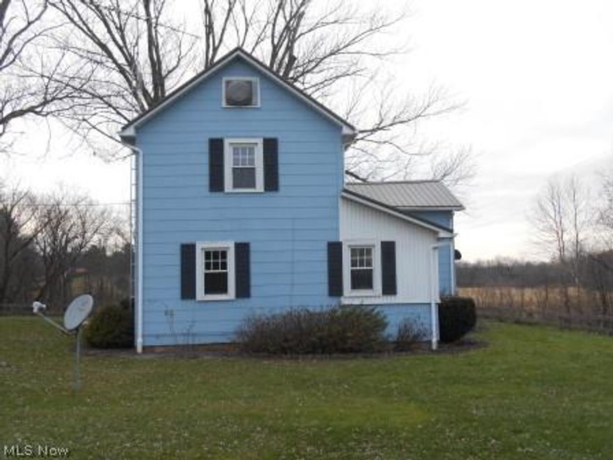 Spacious and clean 3 bedroom, 1 bath two story home situated in the country on a one acre lot. Features include a first floor bedroom, fully applianced kitchen, washer and dryer and central air. Rent is $950 per month plus electric and trash.