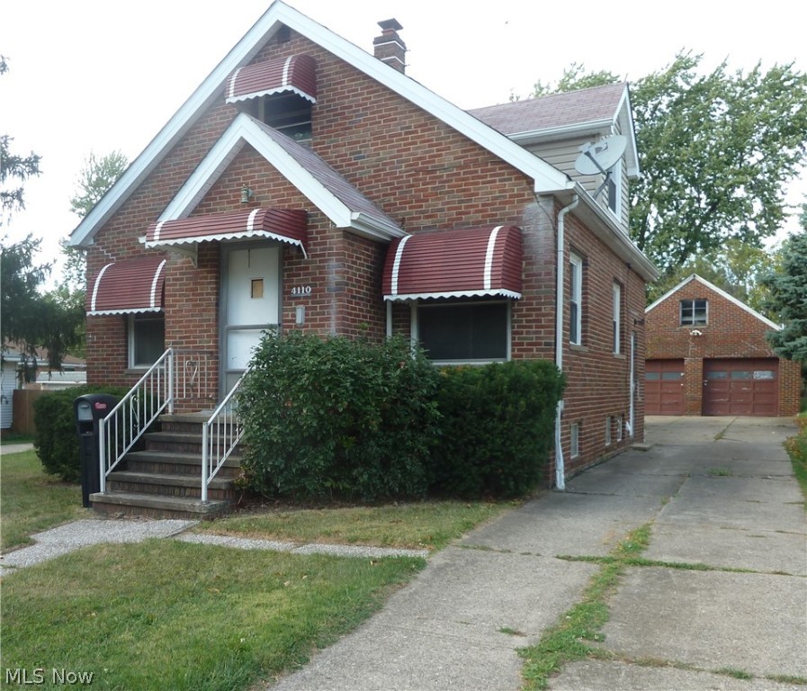 Brick Cape Cod in a quiet neighborhood. Being sold AS-IS. Upstairs was designed to be set-up as an In-law Suite; Has its own Bedroom, full bathroom and living area. Basement is Partially Finished Basement with a room that can be used as a family room or recreation room. CASH ONLY!