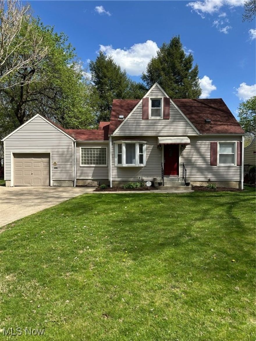 Don't miss out on this beautifully updated 3-bedroom, 1-bathroom Cape Cod located in West Akron. This is a move-in-ready home with all new flooring throughout the house and everything is freshly paint. The cozy bedrooms feature brand new carpeting, with 2 bedrooms on the 1st floor and the master bedroom on the 2nd floor. The bathroom has been completely updated with new fixtures and tile in the tub surround and a new sink. The kitchen has been updated with new counter top and fixtures. The house features an attached one car garage with an inside entrance to the house leading into a fully finished breezeway.  Fully fenced in backyard with a concrete patio in the backyard that is perfect for entertaining and family get togethers.