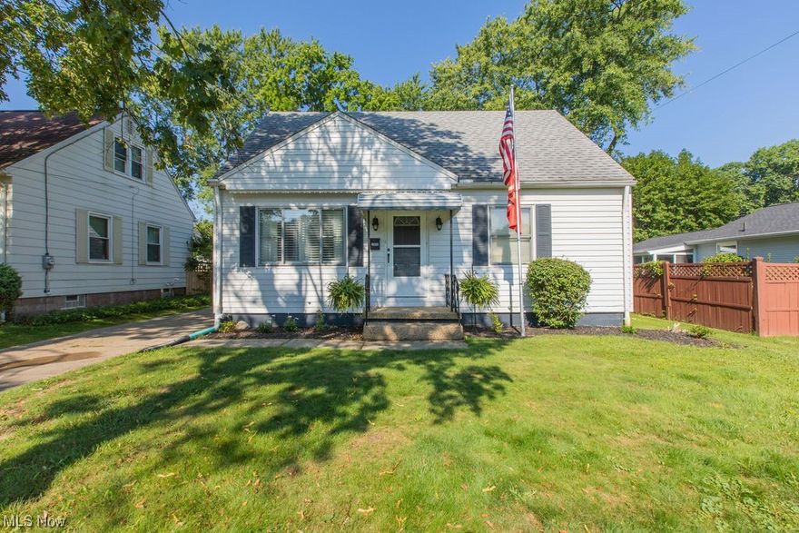 Welcome to this beautiful Cape Cod-style home! Located in a quiet and friendly neighborhood, this delightful 3-bedroom, 1.5 bath home offers the perfect blend of comfort and functionality. Upon entering, you'll be greeted by a warm and inviting living room on the main floor, adorned with new paint and flooring, creating a fresh and modern atmosphere. The shiplap accents add a touch of character, making it an ideal space for both relaxing evenings and entertaining guests. The kitchen boasts ample countertop space and storage. Two bedrooms on the main floor provide comfortable living spaces. The main floor bathroom is conveniently situated, featuring modern fixtures and tasteful finishes. The upper level houses the primary bedroom, equipped with a private half bath and three closets. The basement presents a great opportunity for customization. With insulated walls in place, all it needs is drywall and your personal touch to transform it into your dream space. One of the highlights of thi