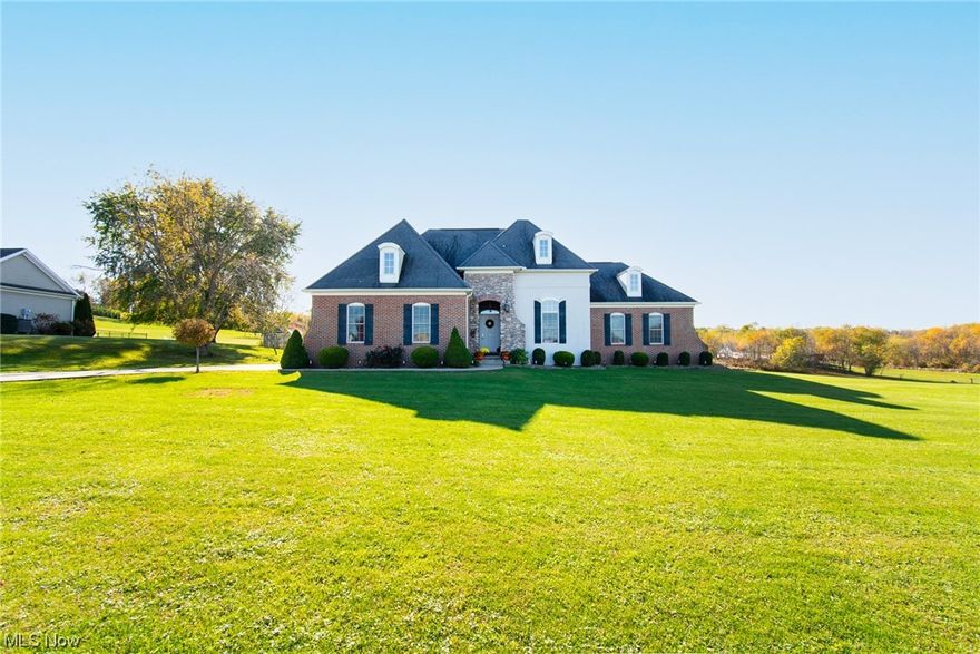 A truly beautiful open concept ranch style home located in Cul de Sac of Fieldstone. Built in 2011, this home features an open concept living area with a beautiful gas fireplace, high ceilings throughout, and the perfect amount of natural lighting. The kitchen features an eat-in dinning area, cherry cabinets, granite countertops, and stainless steal appliances that will lead you to a beautiful sunroom and first floor laundry room. A massive master-suite, featuring high ceilings, great lighting, a master bathroom with his and her sinks, a beautiful walk-in shower and tub leads into the walk-in closet with custom closet organization. Attached to a 2 car garage, exterior of home features a beautiful partly enclosed stone front porch perfect for decorating, easy maintance landscaping, a 320 sq ft back deck that leads to the back yard where you will find a newly purchased outdoor storage shed. Home comes with 1.32 acres.