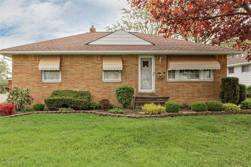 Brick ranch in very convenient location! Hardwood floors in living room and the 3 bedrooms. Replacement windows, glass block windows in basement. Cozy family room on first floor. Recreation room in basement. Close to stores, freeway, public transportation. Mayfield City Schools.