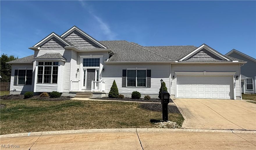 Discover this meticulously maintained 3-bedroom custom-built cluster home nestled on a quiet cul-de-sac in Parma. With 1,970 square feet above ground, this bright and airy residence boasts high ceilings and a welcoming gas fireplace in the spacious living room, while the cheerful sunroom bathes the home in natural light. Step inside to find generously sized bedrooms designed as peaceful retreats- with ample closet space and large windows that invite sunlight and create a warm atmosphere. The primary suite offers a private haven for relaxation, complemented by two additional versatile guest or office rooms. The gourmet kitchen is equipped with stainless steel appliances and offers plenty of counter space for culinary creations. Enjoy the convenience of first-floor laundry with washer and dryer included, as well as direct access to guest parking right next door. The generous unfinished basement comes with a rough-in for a full bath, presenting a blank canvas for a future bonus room or additional living space. Located close to shopping, dining, and freeway access, this home is perfectly positioned for both tranquility and connectivity. Schedule your private tour today and experience modern comfort blended with custom craftsmanship!