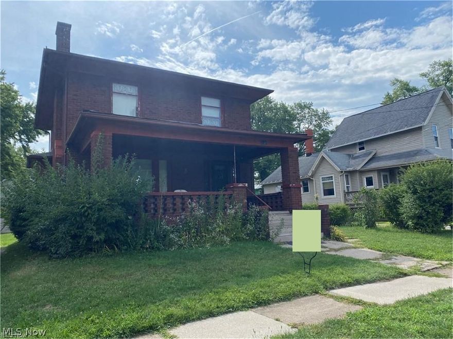 "She's a Brick....House!" Beautiful solid 3 bedroom brick home with magnificent leaded glass windows throughout. Gorgeous hardwood floors throughout. All woodwork, stairs and windows are in pristine condition. Fireplace in living room. Good size bedrooms with plenty of closet space. large bathroom on second floor. Private fenced yard, Brick garage with new overhead door. Wifi Security system with cameras transferable to new owner for no extra cost or monthly fee.
Spacious front porch with room for a swing, patio table and furniture. Full basement with washer, dryer, toilet and utility sink. Brand new roof in 2022. Very well maintained by owner of many years. All appliances included.