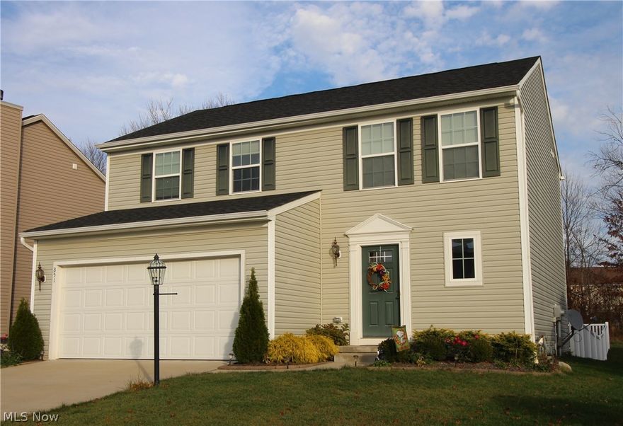 Why build when you can own this 5 year young Colonial in Bayberry Estates! Spacious and freshly painted in the latest colors, the first floor features a generous foyer leading to an open concept living room overlooking fully applianced (new dishwasher) kitchen with maple cabinetry and morning room/dining room with vaulted ceiling ample natural light and slider leading to paver patio overlooking newly vinyl fenced backyard with gate access to allotment walking path. 2nd floor features an oversized owner's suite with walk-in closet and ensuite full bath, 2 additional roomy bedrooms and a conveniently located 2nd floor laundry! Finished lower level includes a rec room with built in surround sound speakers, 3rd full bath and an a ample sized unfinished area for storage. Great location in Bayberry Estates which offers a club house including fully equipped exercise room, in-ground pool, playground, walking paths and stocked pond!