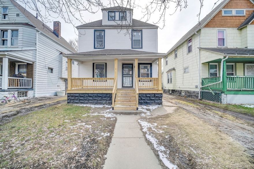 Welcome to 3341 Woodbridge Ave! Beautiful 5 bed, 1.5 bath Colonial in the heart of Cleveland's thriving west side. This property has been renovated from top to bottom. Fresh new vinyl flooring throughout. Updated kitchen with brand new cabinets and appliances. The second floor includes four spacious bedrooms and an updated full bath. On the 3rd floor, a large 5th bedroom with a sizable closet. Major updates include roof, siding, windows, electrical, water tank, and front porch. Perfect addition to an investors portfolio, or owner occupant to make it their own. Conveniently located near all of Cleveland's best amenities. Minutes from Downtown, Ohio City, Tremont, all major highways and so much more. Schedule your walkthrough today and make this home yours!