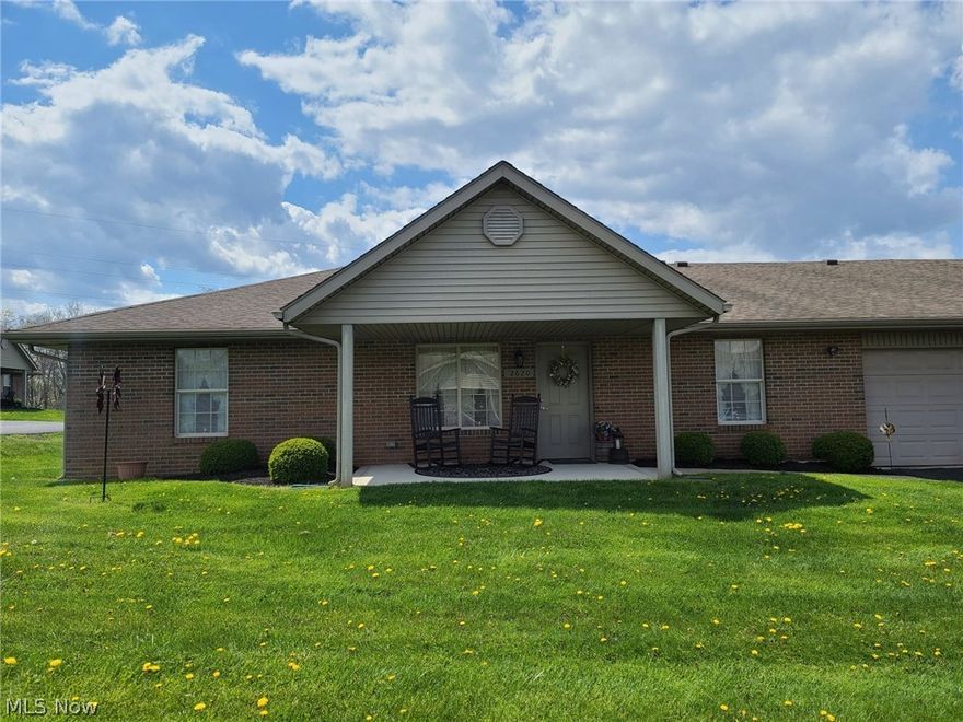 Well kept condo on south end of Zanesville. Two bedrooms with each having private bathrooms. Large living room. Walk in closets. Nice front porch with adequate sitting space. Nice sized garage with two parking spots. Garage has water outlet for washing cars.