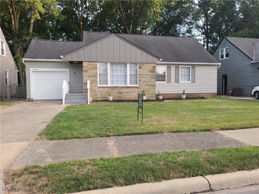 Spacious open Bungalow in the heart of South Euclid. 4 Bedroom, 2.5 Baths open concept including kitchen with stainless appliances, Granite countertops. Open airy 4-season sunroom leads to a covered patio and huge fenced backyard. 2 first floor bedrooms and full bath with walk in shower/soaking tub. Large living and dining room with original hardwoods throughout. Large 2 bedroom areas upstairs with half bath. Huge rec room with tons of space and storage vinyl/LVT. Office area and full bath. Quite and tranquil neighborhood close to everything. Parks, dog park, elementary school around the corner. Seller to contribute towards HVAC system.