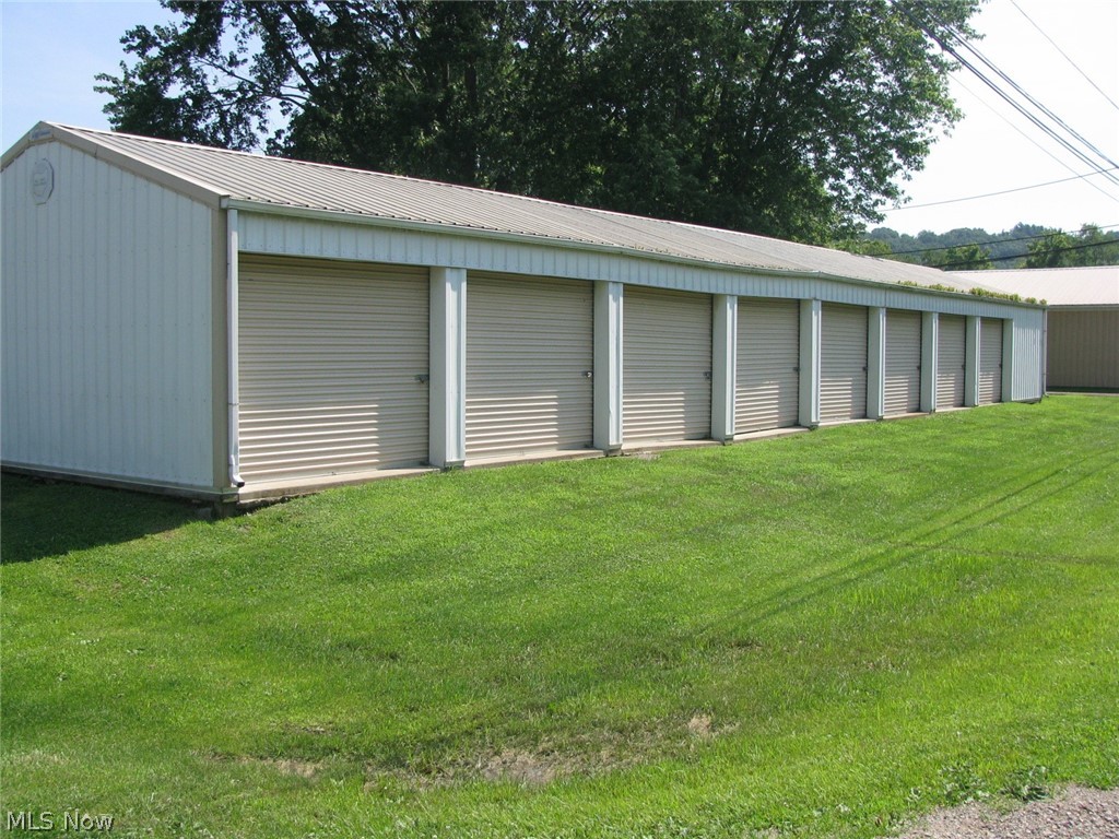 This is a storage building that has 8 units 10X20 and two smaller units measuring 10X10.
