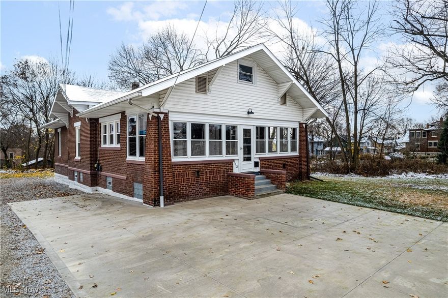 Step into this beautifully reimagined all-brick bungalow that seamlessly combines timeless charm with modern updates. With 2-3 bedrooms, 1 remodeled bathroom, and a wealth of thoughtful details, this home is a must-see! The spacious living room welcomes you with an elegant arched doorway, a decorative fireplace, and built-in bookcases that add both charm and functionality. New LVT flooring flows throughout the home. The main floor includes two generous bedrooms and a beautifully updated bathroom featuring a dual sink vanity and sleek, modern finishes. The incredible kitchen is a chef’s dream, complete with maple cabinetry, stainless steel appliances, generous counter space, and a stylish glass-tiled backsplash. Adjacent to the kitchen, a large dining room features additional cabinetry, providing additional storage. The second floor provides additional living space with tons of built-in storage, ideal for a third bedroom, office, or hobby area. Enjoy the oversized enclosed front porch for relaxing or step out back to the new concrete patio—perfect for hosting gatherings or unwinding. The rear entry features a breezeway/drop zone for added convenience. The walk-out basement offers incredible potential, whether for storage, a workshop, or future finishing. Major updates include upgraded plumbing, electrical, HVAC, a new sump pump, hot water tank, and many new windows, ensuring peace of mind for years to come. Roof is approximately 12 years old. Every inch of this home has been thoughtfully renovated, preserving its classic character while delivering modern comfort. Schedule your showing today and make this one-of-a-kind gem yours!