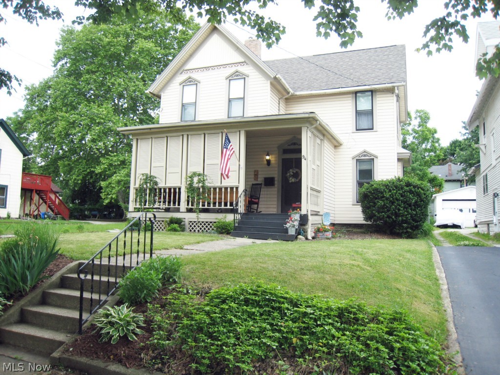 Wow look at this one! Completely updated with quality throughout & plenty of old world charm! This 4 bedroom, 2 full bathroom home has a brand new custom kitchen (2012) with heated ceramic tile floors, an island and butler's pantry. If you're interested in an awesome spacious kitchen you must see this one! Front living room contains a brick fireplace with built-in bookshelf. Dining room features a large custom shelving unit which creates a classy feel to the room. New roof & gutters (2013), high efficient furnace and central A/C installed (2001), new windows installed (2005), electrical (2012), insulated walls and attic (2009), 2nd floor bathroom & second floor laundry (2007), 1st floor bathroom (2012). Lovely front porch and an over-sized detached garage! This house is truly a must see to appreciate the quality of finish and all the updates! Move in and relax, everything's already been updated!