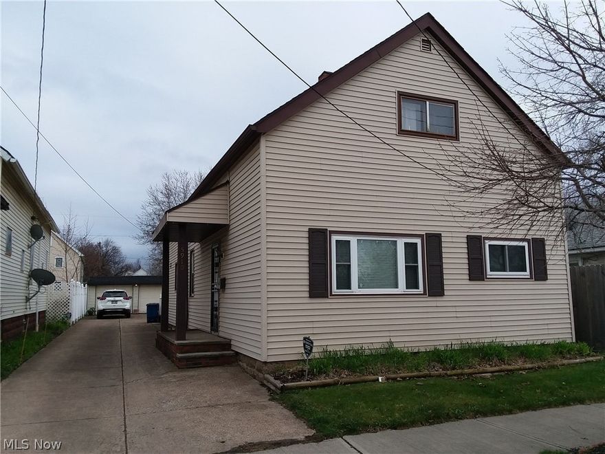 1336 square foot Three- Four bedroom room vinyl sided cape cod with a modern eat in kitchen with Italian ceramic floor, beautiful cabinets, tile back splash and stainless exhaust hood over the range.  Oven mounted into bricked corner.  Big carpeted dining room and living room with open floor plan and beamed ceilings.  Newer vinyl windows, 5 year old roof and 2 year old furnace.   2 car garage and 14x22 deck in back yard.

Selling as-is-condition and Subject to Medicaid approval