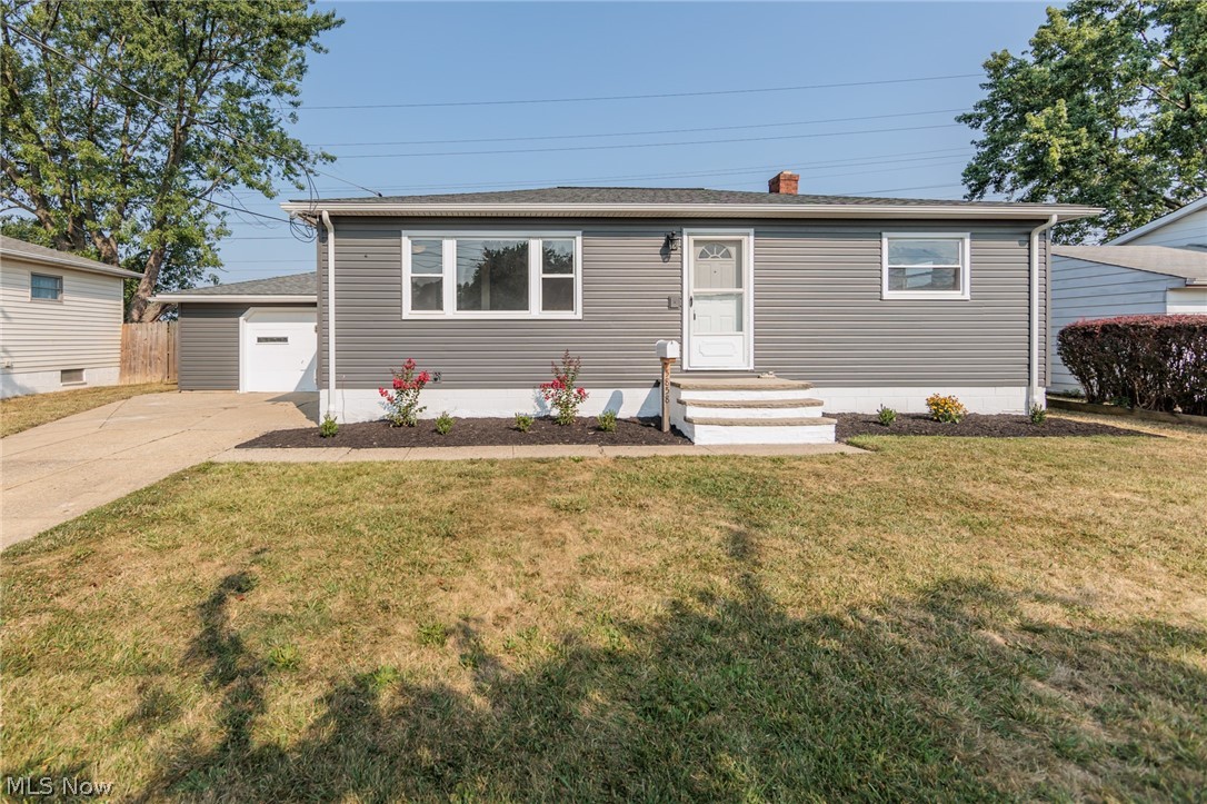 Welcome to your dream home! This beautifully updated and remodeled 3 BR 1 BA ranch sits on almost a half acre, offering ample space and modern amenities. From the outside you get instant curb appeal with new siding from 2021, a roof from 2022 which includes all new sheeting and some nice landscaping that welcomes you inside. Walking into the spacious and bright living room with new flooring and big bay window allows for natural lighting and neighborhood views. The kitchen has been modernized with new appliances, new cabinets and countertops. The updated bathroom welcomes new fixtures throughout, mosaic tilework in the shower and fresh laid tile on the floor. The bedrooms do not disappoint as the remodel continues to flow. Come make this turn key home yours! Easy access to major highways and shopping.