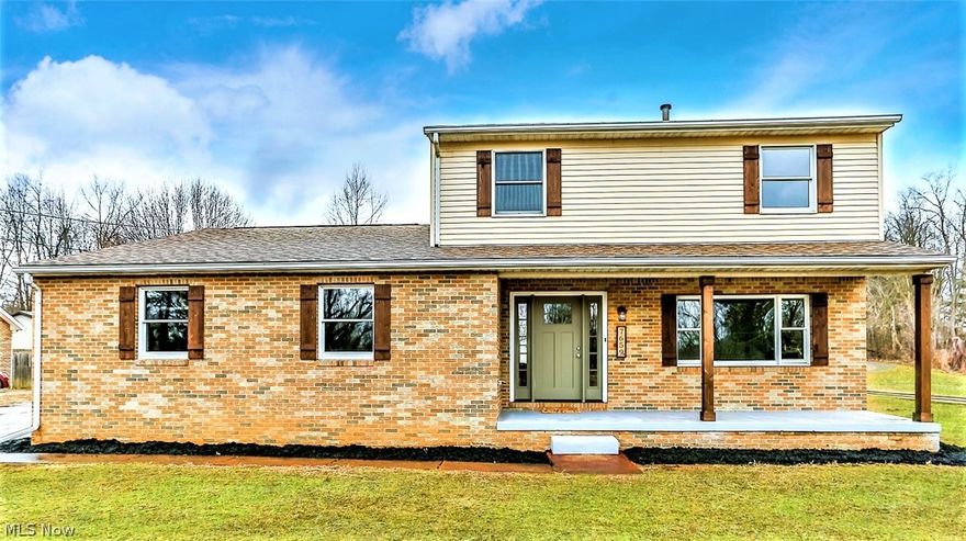 *Modern REMODELED & Brand New Interior ~ PRISTINE CONDITION ~ 2100+ Square Ft. Of Finished Living Space Features 3 Bds, 1.5 Bathrms, FINISHED BASEMENT & 1 Full Acre Of Land! *2 Car Attached Garage +PLUS+ 1 Car Detached Garage/960 SQ.FT OUTBUILDING W/Electric & Flourescent Lighting Would Be Perfect For A Car Enthusiast/Mechanic! Man Door Entrance To An Extra Rm *Storage Shed Or Chicken Coup W/4 Doors-Separate Areas *Back COVERED Concrete Patio W/10 Ft. Ceiling AND Covered Front Porch To Sit Outside And Relax, W/Custom Cedar Columns & Shutters! *Extended Driveway *Upscale Finishings ~ LUXURY Distressed Flooring And Plush Carpet Throughout! *Neutral Fresh Paint Scheme *Brand New Eat In KITCHEN Showcasing GRANITE Countertops, White Shaker Style CABINETS W/Soft Close Doors & Black Accent Hardware, Subway TILE Backsplash, Stainless Steel New Whirlpool Matching Refrigerator, Gas Stove & Dishwasher + Above Range SS Microwave, Stainless Faucet W/Sprayer, Pendant & Sphere Lighting *OPEN FLOOR PL