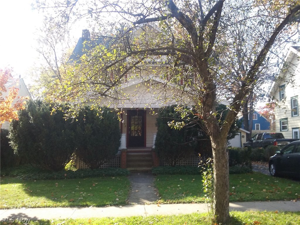 This super neat house has so much potential! The unique space, charming wood character, as well and the curved archways and wide baseboards creates "old charm". With some updating and some remodeling this home has potential to be a five bedroom house with two and half full baths. The home is livable but very dated. The charm begins with the wide large front porch with the old fashioned door bell. The large living room has neutral carpet and a wood burning fireplace, the dining room is made for a large family (so is the house). The kitchen is dated. Small half bath in back of house with and extra sitting room (could be made into a large full bath or back to original style which was an eating area. There is a first floor bedroom with old built in closet/dresser and large windows which look into the huge backyard (for the falls). Upstairs is your standard colonial one full bath three bedroom layout except this also included a second floor sunroom. The large window also give the view of th