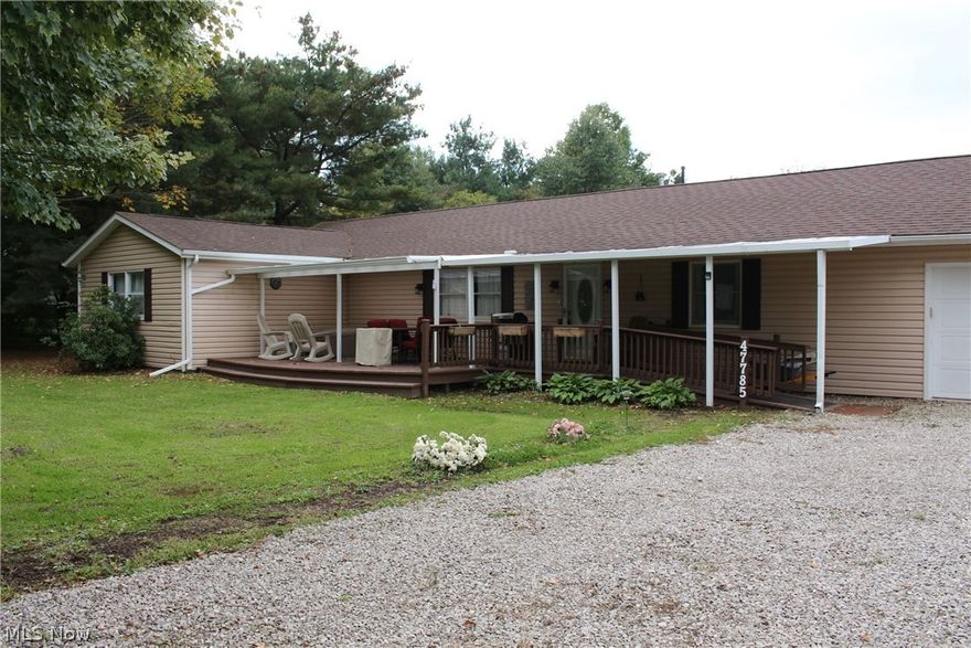 Make this Completely Updated Ranch, located off of a private shared road, Your Home. This home has a 1 acre lot, with trees for Privacy at the back corner, and is convenient to shopping, hospitals, schools and more! An Open and Inviting floor plan includes a spacious Kitchen and Dining Room combo with a breakfast Bar. Kitchen has been updated with Kraft Maid Cabinets , Newer Stainless appliances and Range hood and Corian Counter Tops. Laundry area Features Newer High Efficiency Washer and Dryer. Large Living room features great out door views. Newer Furnace , H2o Tank, Roof and Central air conditioning is just months old. Newer Flooring, Remodeled Baths with Quartz Counter tops and disability Features throughout the home. The spacious Master Bedroom Features a Large 11x4 Walk in Closet . Enjoy the huge deck in front with a hot tub that stays, and a ramp makes for ease of access. In the back of the home is an enclosed sun room off of the Kitchen to enjoy the country views. 2.5 Car garag