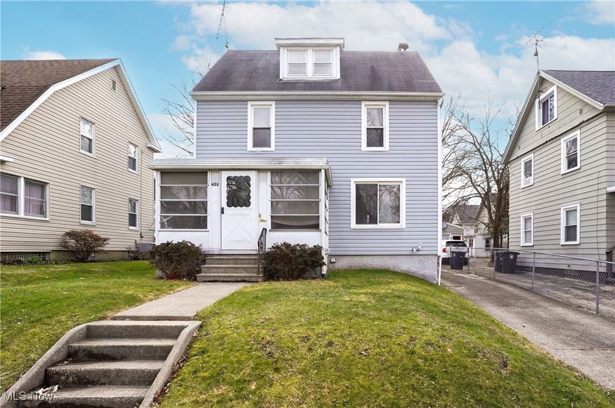 Owned by the same family for 57 years, this home offers charm and character.  Enter to find very spacious, freshly painted living and dining rooms.  The kitchen features plenty of updated counters and cabinet space to include a nice pantry.  Three bedrooms with ample closet space and ceiling fans and the updated full bath complete the second floor.  There's even a bonus room on the third floor with a huge walk in closet and ceiling fan, which can be used as a fourth bedroom, office or whatever fits your needs.  The basement offers glass block windows.  The furnace wasreplaced in 2022, hot water tank - 2017 and roof 2007.