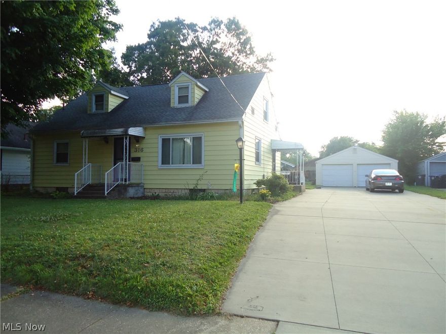 To settle estate. Spacious  4 Br/2 bath cape on double lot.  Hardwood flooring, updated electrical service & furnace (2011).  Concrete drive, big 2 car garage,  fenced yard, sunroom, 1st floor laundry, central air conditioning & more. Call today for your private showing!