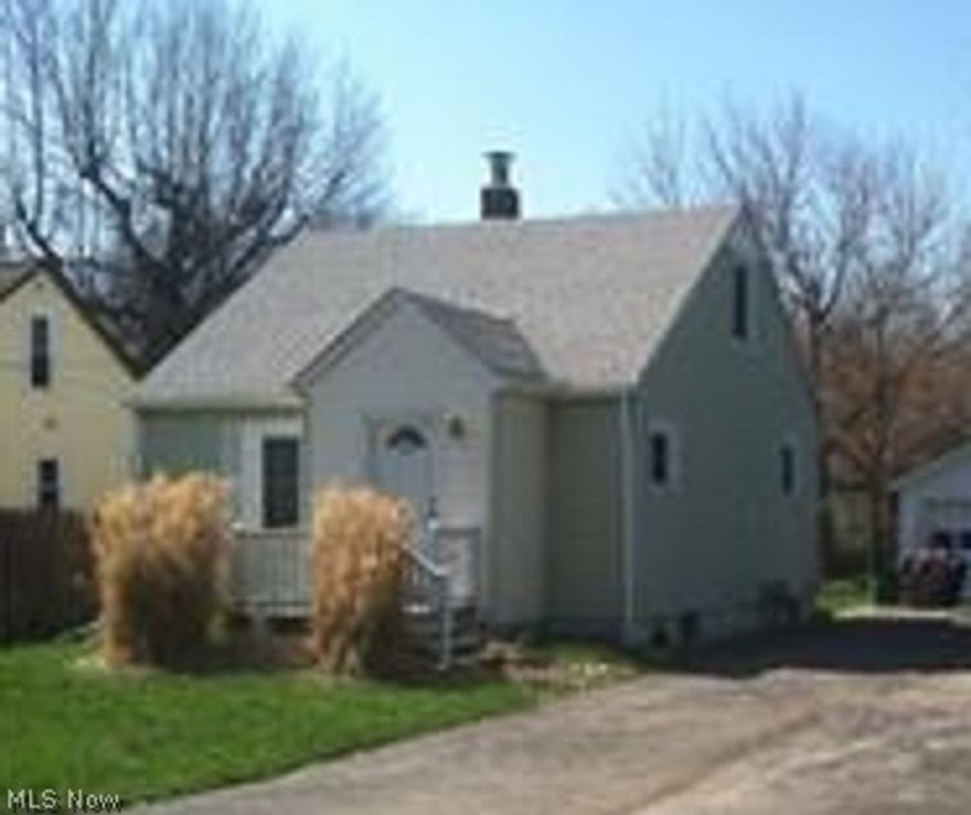 Well maintained 2 BR, 1 Bath Cape Cod. Full basement with lots of space and storage. Two car plus garage with larger lot. Wood floors in kitchen and living rm.