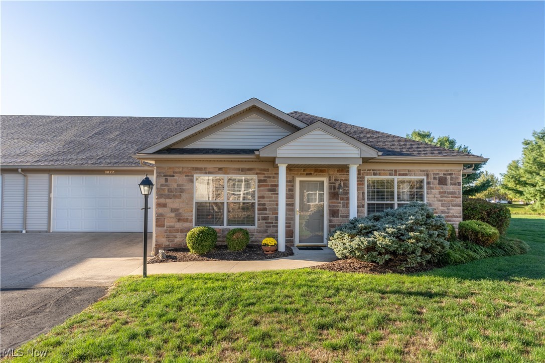 Enjoy easy, one-floor living in this move-in ready ranch condo located in the sought-after Whitewood Condominiums at Northpointe! This beautifully updated home features two spacious bedrooms, two full bathrooms, and an open floor plan ideal for modern living. Freshly painted with brand-new carpet throughout, the interior feels bright and welcoming. The dinette opens to a private patio with picturesque pond views—perfect for relaxing or entertaining. Additional highlights include a two-car attached garage and convenient, maintenance-free living. Nestled in Plain Township with North Canton Schools, this condo offers a perfect blend of comfort, convenience, and location close to shopping, dining, and highway access.