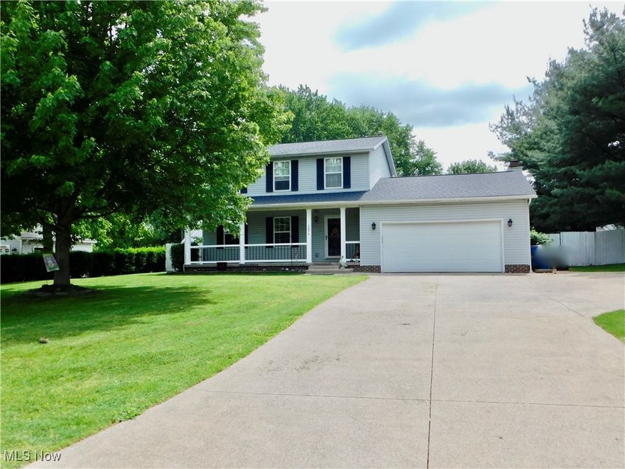 **Location, Location, Location!** You're going to love this two-story Colonial home featuring a maintenance-free exterior, a huge fenced-in backyard, nature stone walkway and patio, and a covered front porch. And that's just the outside! Inside, you can enjoy the privacy of the living room while also appreciating the open concept design of the family room, kitchen, and dining area. It's a wonderful layout for entertaining family and friends-truly the best of both worlds! The kitchen offers ample cabinet space and pantry storage to suit all your cooking needs, along with a gorgeous view of the backyard. The primary bedroom includes dual closets, and the spacious primary bathroom provides plenty of storage, along with dual sinks and a beautiful tiled glass shower. Additionally, the finished lower level offers almost 600 square feet of extra living space! Multiple storage closets make it easy to organize your items. You will fall in love with this home, along with the bonus of being in a great community and neighborhood!