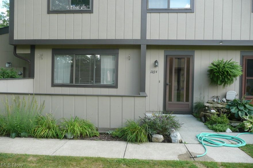 Great location! Quiet park like setting throughout the complex.  Ponds and birds and even fish!  3 large bedrooms with nice bathroom fixtures. The attached garage has access from the kitchen and has large storage closet too. The shady patio can be accessed  by the front door.  All appliances stay! Lots of storage in this unit. The owner is a longtime resident who took pride  here!  PRICED TO Sell and EASY to SHOW!!