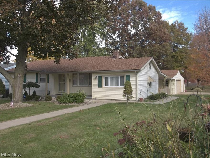 One owner home...first time on the market! HURRY!  Well built, 3 bed, 2 bath, vinyl sided ranch.  Many wonderful features include a family room with first floor laundry, formal living room, ceramic kitchen with snack bar, dining area with wood flooring and a beautiful bay window, 3 bedrooms with hard wood flooring on the first floor.  The lower level has a finished rec room with bar, 4th bedroom, full bath, fruit cellar, 2nd laundry, and storage room.  Three covered patios, fenced yard, small workshop, attached to the 2 car garage, xtra parking.