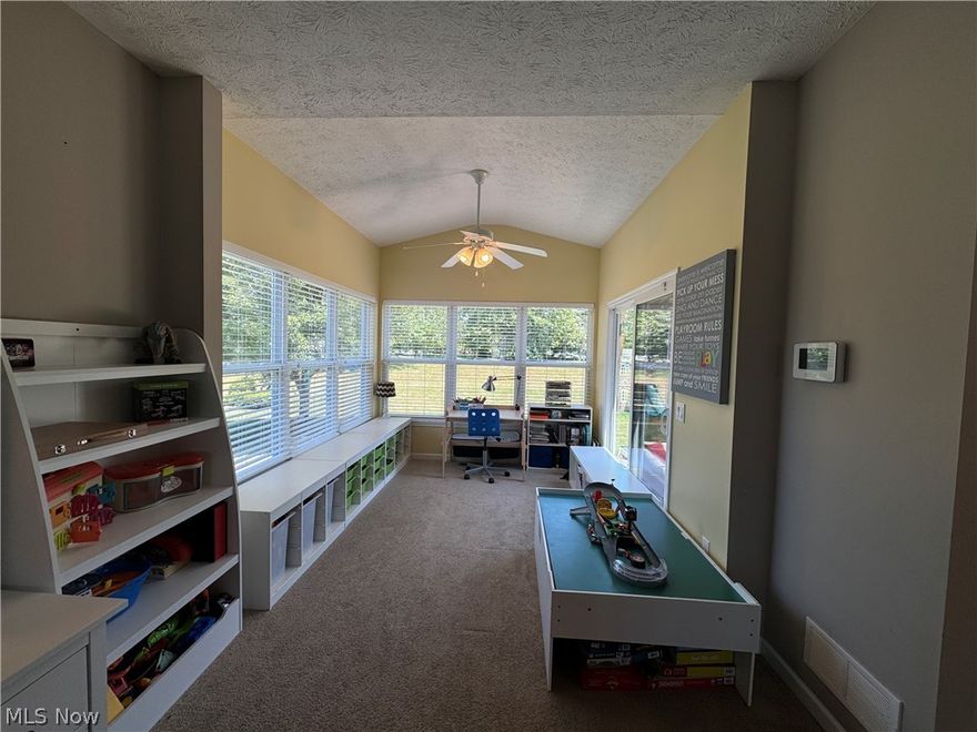 This one will surely surprise you! In the well sought after Meadow lakes community on a cul-de-sac with no homes behind you. Welcome to this 3 bed 2 1/2 bath colonial. The owners have updated many of the big ticket items. Enjoy the living room with a formal dining area adjacent, and a sun room with new sliding doors (2023).  Home has amazing flow and high ceilings. The living room has vaulted ceilings,  3 new windows (2023), plantation shutters (2023) and a gas fireplace. The kitchen has an upgraded sink and faucet (2022) and upgraded appliances (2018), has professionally painted white cabinets, new hardware, and breakfast bar, dining area with new sliding door ( 2023). The laundry room is on the main level. The garage has extra high ceilings with a new garage door opener (2021), and a bump out for extra storage. The upper level contains your three bedrooms and two full baths. You'll be pleasantly surprised with the master bedroom , featuring two walk in closets , vaulted ceilings, and a full bathroom with a double vanity, soaking tub and a shower.  The front second story bedroom has new windows (2023)  and also plantation shutters ( 2023). All toilets have been replaced and all bathroom sink faucets. The owners have many other updates in the home : Furnace and Air conditioner (2019) , and whole home humidifier and filtration system, the Sump pump with water back up (2016), and hot water tank new ( 2021). The full  basement with poured concrete walls is waiting to be finished, it does have some carpet, tons of storage and plumbed for a bathroom. Outside features a NEW ROOF in 2023 with a warranty, private feel backyard. with a shed for more storage,  a concrete patio,a swing set, and newer landscaping pavers and stone.