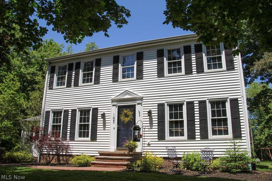 Classic center hall colonial in the heart of one Aurora's most sought after neighborhoods, The Club Section. Inside features include a slate tiled entry way, two fireplaces with gas assist, updated bathrooms, a sunroom, hardwood floors in all bedrooms, large spacious rooms, a full basement and storage galore!  Outside you will find a stamped concrete walkway, newly seeded backyard, fresh mulch and landscaping. Updates include a new dishwasher and newer kitchen refrigerator, many newer vinyl windows and siding. Furnace and roof 2008! Close proximity to restaurants, shops and parks! All appliances included! Award winning Aurora Schools - ranked #9 in all of Ohio! Schedule your private showing today!