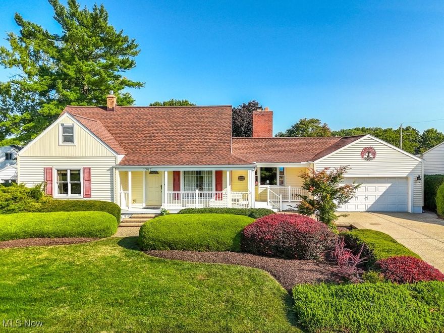 Between Newberry and Lions Park sits the best ever Cuyahoga Falls Cape Cod! Pride of ownership resonates in the details. Enter at the front door to a classy dining room adorned with glass-front cabinets with lighting. Hardwood floors run into 2 main level bedrooms that share a remodeled full bath. Note the handiwork in room one, shelving behind glass doors with interior lighting, a unique ceiling. Meander to the kitchen to new sparkling quartz counters and flooring, and updated appliances. Be the first to use the counter/sink/faucet, and dishwasher. Peek out to the stunning sun room, not the ordinary attached patio! Light pours in through the glass surround and sliders. A full counter with cabinets and a mini-fridge line one wall. Soak in the hot tub surrounded by the tiled bar, wired sound system, views prepared by a passionate gardener. Out glass doors, a small brick patio. The first floor family room is outstanding - stone fireplace, vaulted ceiling, track lighting, new carpet, bay window, and granite atop cabinets. Fireplace is vent-free American Classic Oak system (highly efficient/cost effective). The 2-car garage has an attached FULL workshop! Before you start hanging your tools, visit the upstairs bedroom and new full bath. The backside of the room is an closet with unexpected walk-in space (open the bi-fold doors). The finished basement has bookcases and Bose surround system. Also in the basement: an office, storage space, laundry, yet ANOTHER workshop, and shelving for all the things. Marvel at the furnace and hot water tank JUST installed last month! The double lot has a yard with a stone path running around manicured beds. Tucked in the back is a potter's shed/storage for a tractor. Three cheers for all the BRAND NEW updates - hot water tank w/expansion and drip tray, furnace and A/C, thermostat, chimney liner, improved duct work, kitchen floors/counters, family room carpet, new can recessed lighting, carbon monoxide alarms. NEW ROOF 2021!