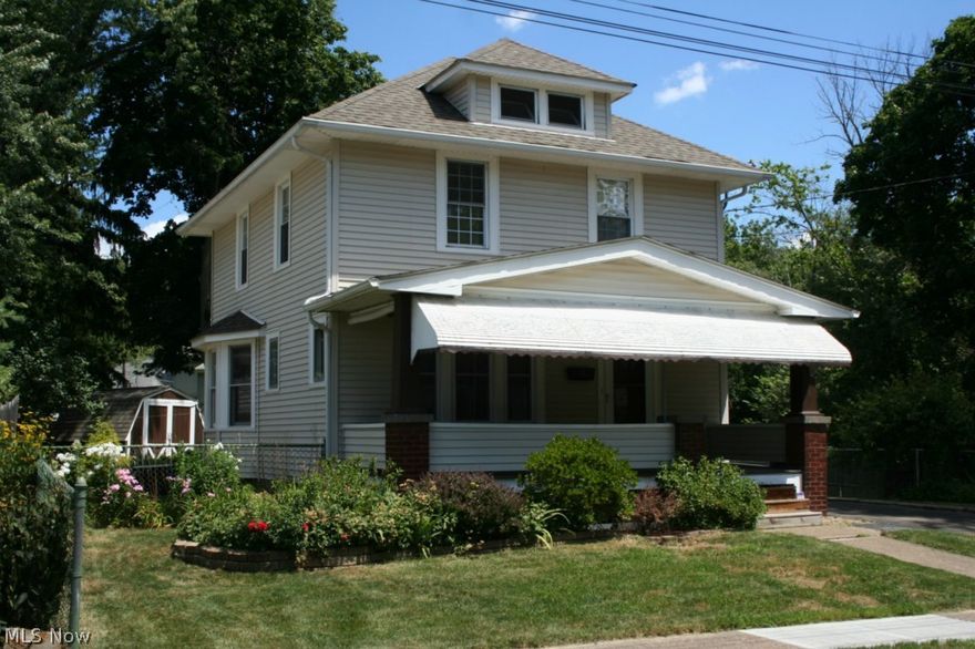 Updated four-square colonial next to Lorain County Metro Park. Remodeled kitchen and bathroom. Living room with gas log fireplace features original wood trim. Formal dining room with original wood features. Front porch with awning and ceiling fan. Newer roof(2014), windows, furnace and a/c. New water line from road to home and replaced breaker box(2015). Fenced rear landscaped rear yard with storage shed. All just a few steps away from Lorain County Metro Park/Cascade Park and the West falls of the Black River.