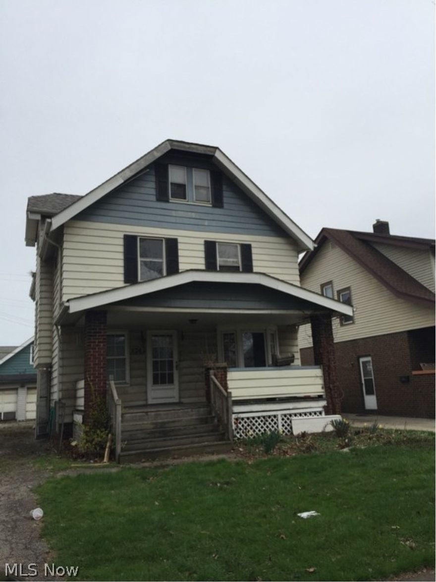 Large 4 bedroom, 1.1 bath colonial. Deck. Home needs work. Seller will make no repairs. Buyer to assume all city of Newburgh Heights Point of Sale violations.