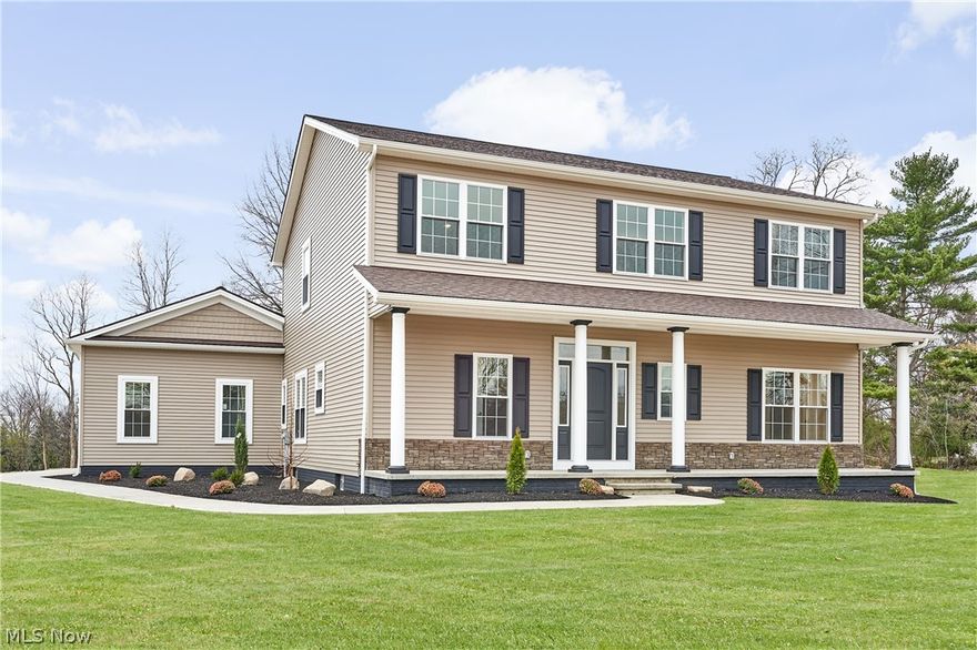 Fantastic New Construction Colonial by Magaas Custom Homes on over 1 acre lot in Willoughby Hills! 4 bedrooms, 5 baths.  First floor features master suite with tiled shower, walk-in closet, and walks out to covered patio with fireplace. Open floorplan kitchen offers soft close cabinets, quartz counters, and a large center island. Half bath, laundry room, pantry, and living room which walks out to covered patio complete the first floor.  Upstairs offers a teen suite, two additional nice size bedrooms, reading nook, office, and a full bath with gorgeous quartz counters. Basement has 10 ft ceilings, is partially finished with a full bath, and a 700 sq.ft finished recreation room.  Many possibilities! Upgraded light fixtures throughout and ceiling fans in all bedrooms. Lots of builder upgrades included!  3 Car Garage with Basement Access. Great location near parks, restaurants, shopping and the freeways. Fabulous opportunity!