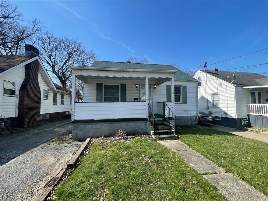 The main level of this home plays host to a living room with hardwood floors, eat in kitchen with appliances, two bedrooms and a full bath.  A large third bedroom comprises the second level.  A full basement provides ample storage.  Exterior features include a front porch and large shed with one car garage door.  Call today!!