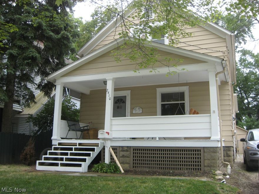 Move in ready 3 BR Colonial all updated. Newer kitchen with all appliances, sink, counter tops and laminate flooring. Spacious living and dining room, with a window seat. Current neutral décor and carpets. 3 bedrooms and remodeled bath up. Full basement with glass block windows. Enter from the rear though an enclosed porch. Deep privacy fenced yard with patio and firepit. Detached garage, too. Why rent?