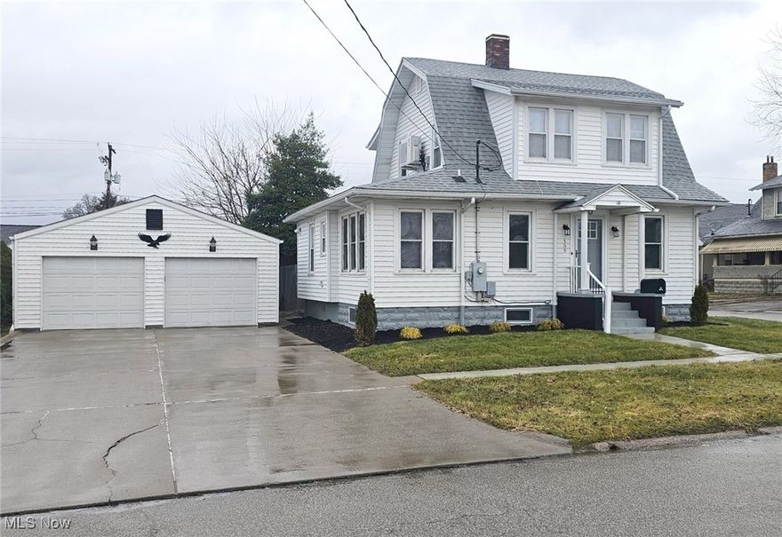 You will be amazed at this adorable home with all its conveniences just one block from Grand Central! It has a main level room that could be used as a bedroom if needed. If not, it makes a great office or just extra living space.  Just off it, is a laundry room/full bath with new walk in shower.  It offers new HVAC unit plus 2 mini split units in 2nd floor bedrooms, new hot water heater, new main water line, new water lines in basement, new insulated windows in basement, new front door and storm door, fresh paint everywhere, new kitchen countertop, sink and garbage disposal, freshly painted floor to ceiling cabinets, 2022 gas range.  Also new sidewalk and landscaping outside.  You have the convenience of an oversized 2 stall garage with openers, bench for workshop and walls of peg board for the ultimate organizer with plenty of lighting for the late night hobbiest. The man door to garage is just steps from the back porch to the kitchen. The main level has original inlaid hardwood that was lovingly maintained.  With the new gas logs, it makes for the coziest setting.  The unfinished basement has a cellar room for all those canned items or dry storage and 200 Amp electric service.