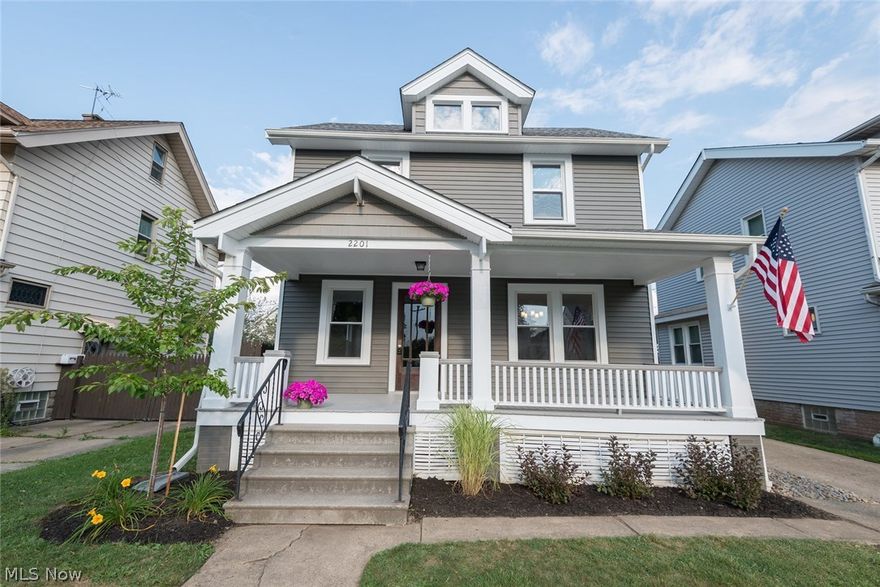 Another quality renovation brought to you by Biltmore Properties! This home has it all and has been completely remodelled and professionally decorated. The kitchen has beautiful shaker style cabinets with hardware, coordinating countertops, higher end stainless steel appliances, insinkerator garbage disposal, modern lighting, decorative wainscoting and easy to clean vinyl flooring. Stunning refinished hardwood flooring finishes the first floor. Upstairs newer carpet flows through the 3 bedrooms that all have white wire shelving in closets and brushed nickel lighting. The full bathroom has been completely gutted and renewed with a fresh vanity, vinyl flooring, decorative mirror, tub/shower, and faucets. An accessible unfinished attic gives loads of possibilities. Downstairs, the basement has a newer laundry tub with faucet, newer American Standard Furnace, and newer electrical panel.  Both the interior and exterior of the home has been professionally painted. Outdoors a generous yard ha