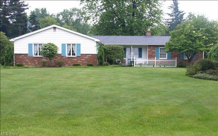 Nice view of the golf course from this 3 bedroom ranch on half acre corner lot.  Formal living room, large family room, fireplace, 2 1/2 baths, central air, nice kitchen/dining area, some appliances, attache 2-car garage.  Call today to make an appointment to see.