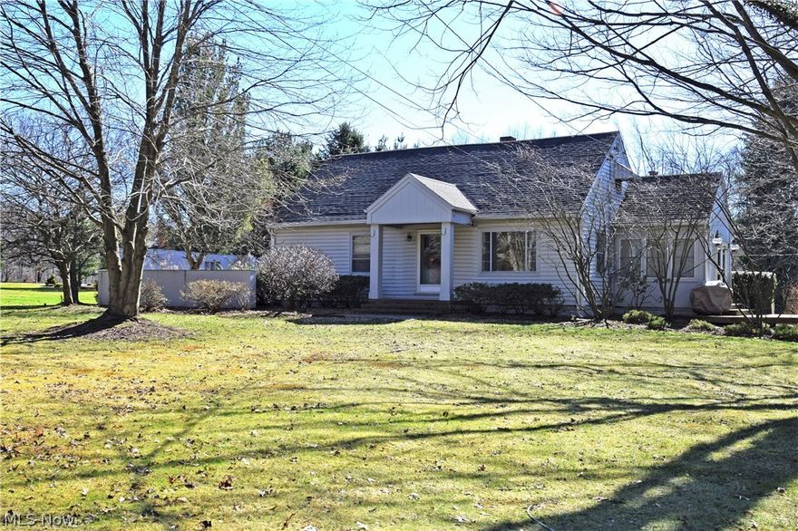 Cozy 3 bedroom 2 FULL bathroom cape cod with almost 3 acres of land. This home has a large living room with picture window that lets in a lot of natural light. Remodeled kitchen with tile floors, breakfast bar, and all appliances staying. Sun room with cathedral ceilings, wood burner, and large windows. Master bedroom has double closets and opens up to private deck ready for a hot tub. Second bedroom is nicely sized with two closets. HUGE third bedroom upstairs with a walk-in closet and additional storage space. Updated main bathroom fully tiled. Full basement with nature stone floor, laundry room with washer and dryer staying, and full bathroom with walk-in tile shower. Additional features include: 300 mature trees on the property, whole house speaker system, Nest Thermostat, hot water tank 2015, furnace & AC 2014, reverse osmosis system 2005, roof 2002, septic system in 2005 with current operating permit for Trumbull County, barn redone 2014 with all steel exterior, basement floor 20