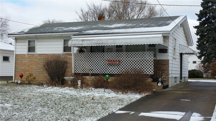 This is a one owner, 3 bedroom home with a 35' x 17' finished rec room in the basement, complete with a built-in circular bar.  In the basement there is a large 17' x 11' laundry/kitchen area with washer & dryer, range and cabinets. In the basement there is a finished 1/2 bath and a 18'x 11' combination utility/storage area. There is also a 17'x 6' pantry/fruit cellar in the basement. The 17' x 12' eat-in kitchen comes with the ref/freezer, electric range and dishwasher.  The full bath has a tub/shower with ceramic tile.  Outside there is a 2 car garage with newer overhead door and opener, plus an attached shed for a workshop/storage area.  The concrete drive is in good condition.The surviving owner who built the house new in 1959 transferred ownership to her son several years ago, but has now moved to an assisted living facility, and no longer needs the house.  The house is being sold at public auction, with internet bidding only, which is scheduled to close on Tuesday, February 23rd