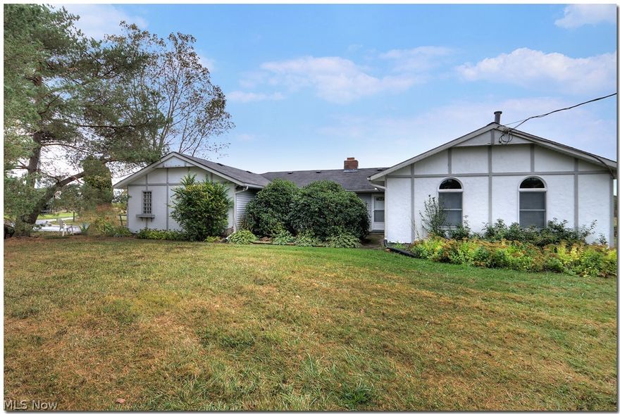 Ideal property for the horse lover! This 3 bedroom, 3 bathroom ranch is situated on 6 acres with a 4 stall barn in Highland School
District. The 52x60 barn was built in 2006 with 14' walls and 4 12x12 stalls with Dutch doors that open out to pasture. There are 2
additional pastures and a separate fenced outdoor riding ring. Barn features has a tack room, hay loft, and a garage/workshop area.
Inside the home the large eat in kitchen and family room have views of the pastures and stocked pond. Kitchen cabinets have pull-out
drawers. The spacious family room has been newly painted and opens out to a nice large deck. Master bedroom has hardwood floors
and fireplace. Asphalt driveway from street to home and barn. Easy access to Cleveland or Akron. Must see!
