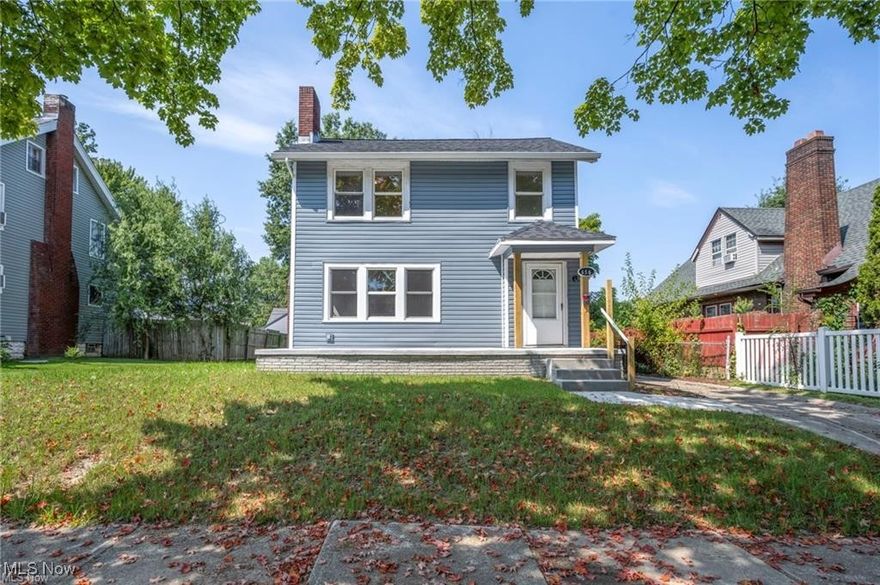 Nicely updated colonial in Akron featuring 3 bedrooms and 1.5 bathrooms. New carpet, paint, flooring, front porch. New roof, newer furnace, beautiful street with curb appeal.