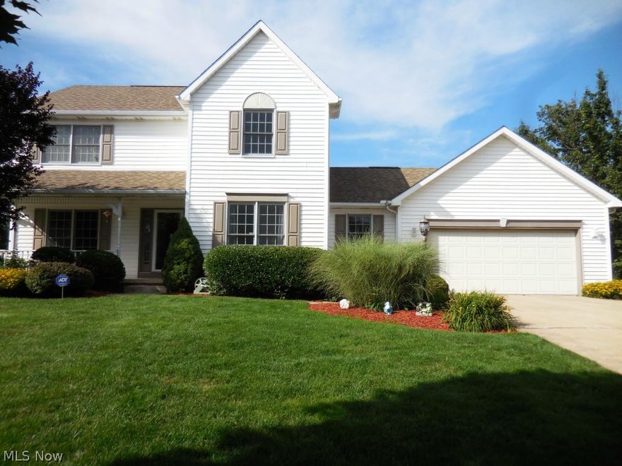 his stunning home is well maintained with 2 1/2 baths 4 bedrooms first floor office and wonderful Great Room featuring a gas fireplace and windows overlooking private backyard.  Enjoy this beautiful yard from the large stamped patio.  The remodeled master bath features dual sinks, granite counter tops, tile shower and whirlpool tub.  Lower level includes a Rec room with bar area, built in shelves and more. 
The home is close to shopping, schools and expressway.  Don't miss this home it has everything you are looking for.