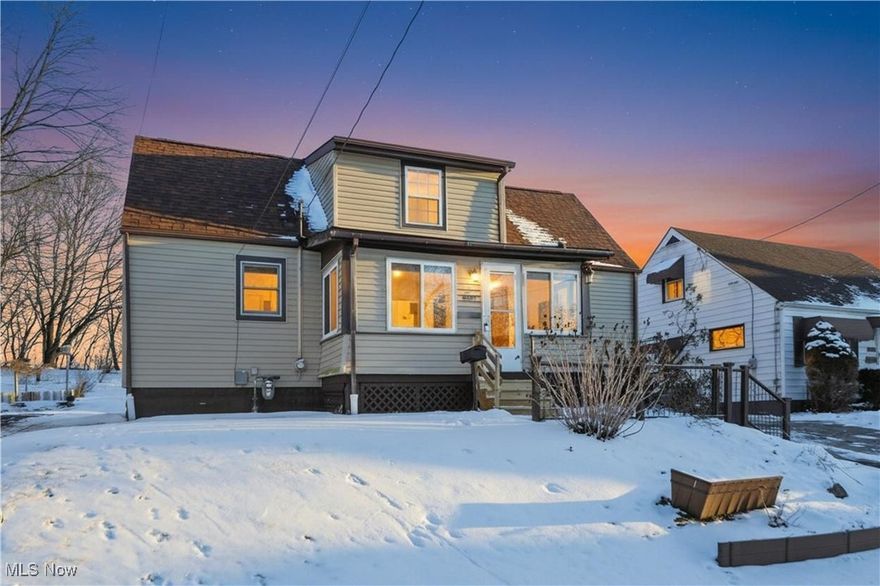 Adorable Cape Cod offering 3 bedrooms and 2 full baths—full of charm and potential! An enclosed front room welcomes you in, ideal for a mudroom or a cozy spot to enjoy the nicer weather, surrounded by windows that bring in plenty of natural light. The eat-in kitchen featuring newer LVP flooring, with an inviting archway that opens to the living room. A large bedroom with a convenient first-floor full bath with a stand-up shower is perfect for guests. Upstairs, you’ll find two nicely sized bedrooms along with a full bath complete with a soaking tub and a large linen closet for extra storage. A space ideal for an office. The lower level offers a spacious basement, providing endless possibilities for storage or future finishing. Just off the kitchen, a sunroom overlooks the backyard, where a shed adds even more storage space. With a little TLC, this home could be the perfect opportunity for a first-time buyer or an excellent addition to your investment portfolio in the new year. Call today to schedule your showing!